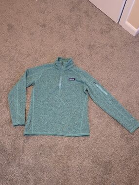 Patagonia Seafoam Green Half-Zip Fleece Pullover